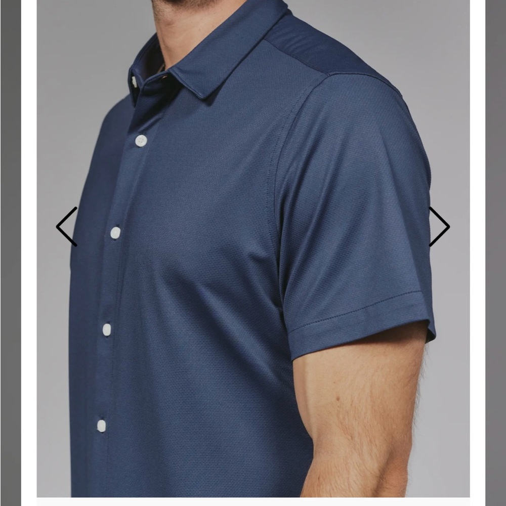 7 Diamonds Deep Blue Casual Button Down Shirt